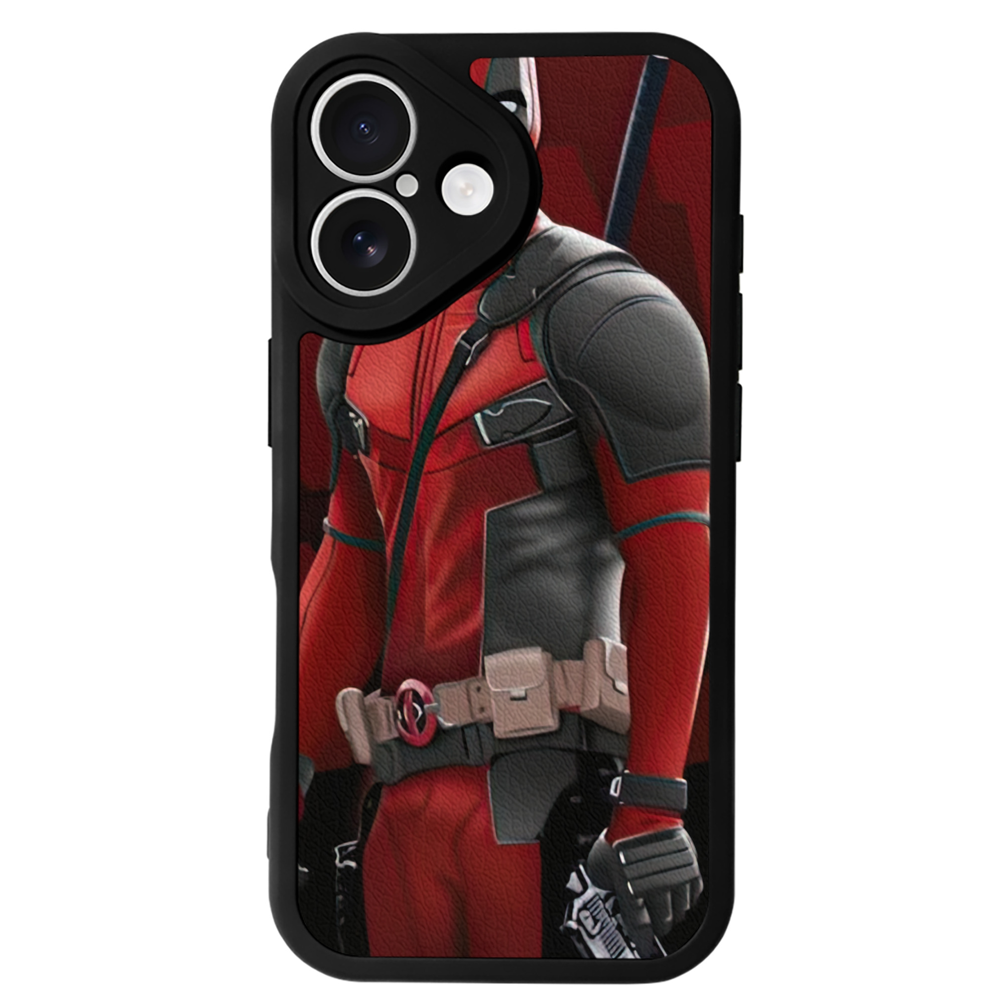 （画像用） Deadpool デッドプール 【iPhone 16シリーズ対応】シリコンスマホケース（レザー調） 材質：シリコン